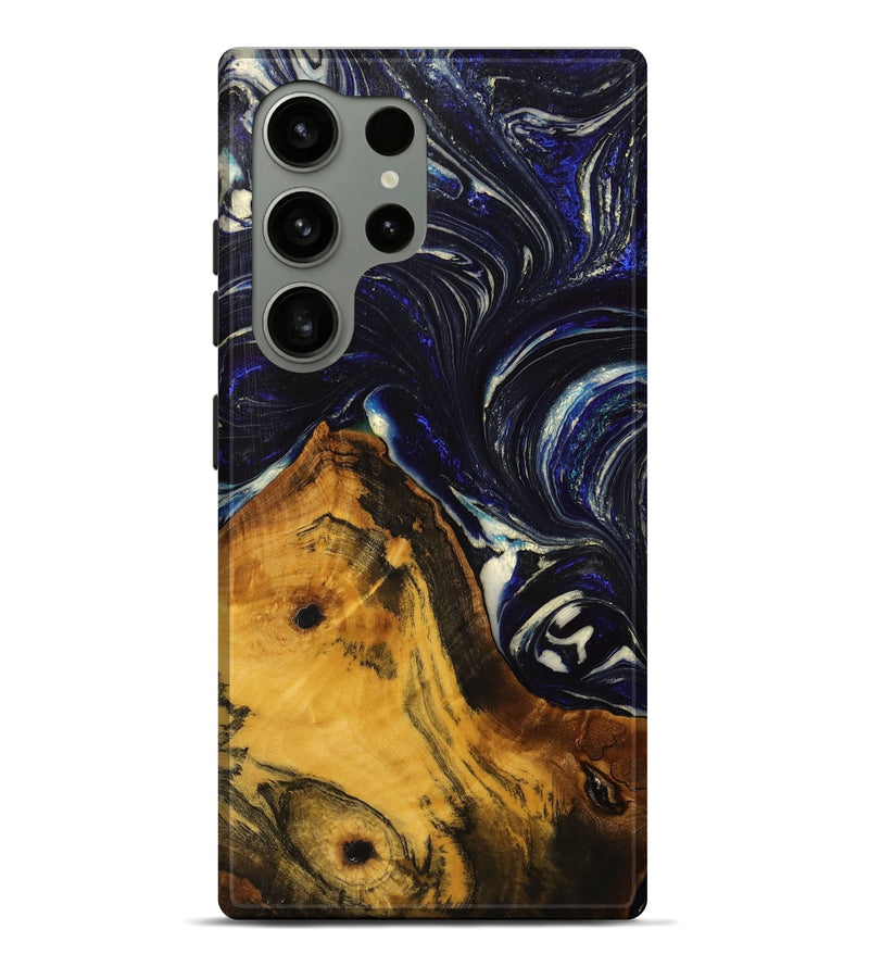Galaxy S24 Ultra Wood+Resin Live Edge Phone Case - Nash (Blue, 702235)