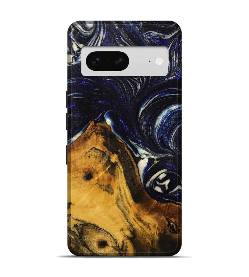 Pixel 7 Wood+Resin Live Edge Phone Case - Nash (Blue, 702235)