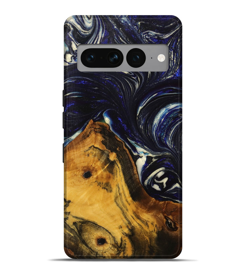 Pixel 7 Pro Wood+Resin Live Edge Phone Case - Nash (Blue, 702235)