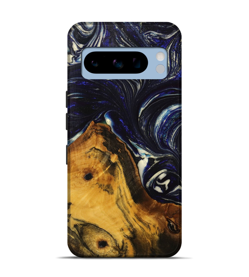 Pixel 8 Pro Wood+Resin Live Edge Phone Case - Nash (Blue, 702235)