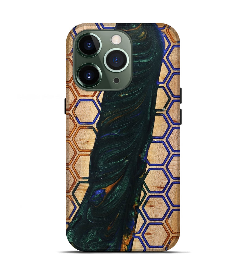 iPhone 13 Pro Wood+Resin Live Edge Phone Case - Shaniqua (Pattern, 702237)