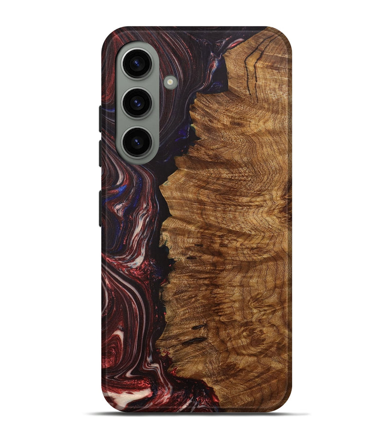 Galaxy S24 Plus Wood+Resin Live Edge Phone Case - Therese (Red, 702240)