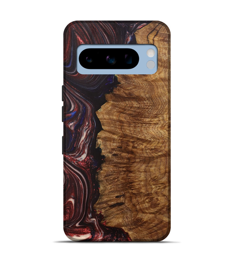 Pixel 8 Pro Wood+Resin Live Edge Phone Case - Therese (Red, 702240)
