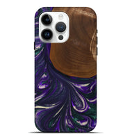 iPhone 15 Pro Max Wood+Resin Live Edge Phone Case - Katina (Purple, 702247)