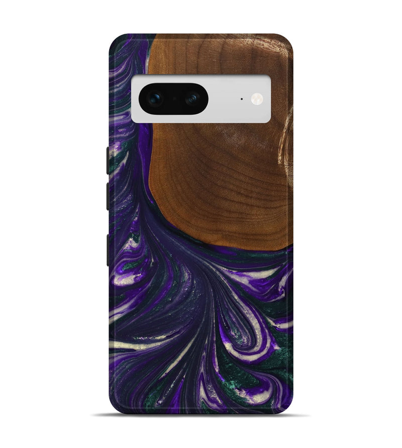 Pixel 7 Wood+Resin Live Edge Phone Case - Katina (Purple, 702247)
