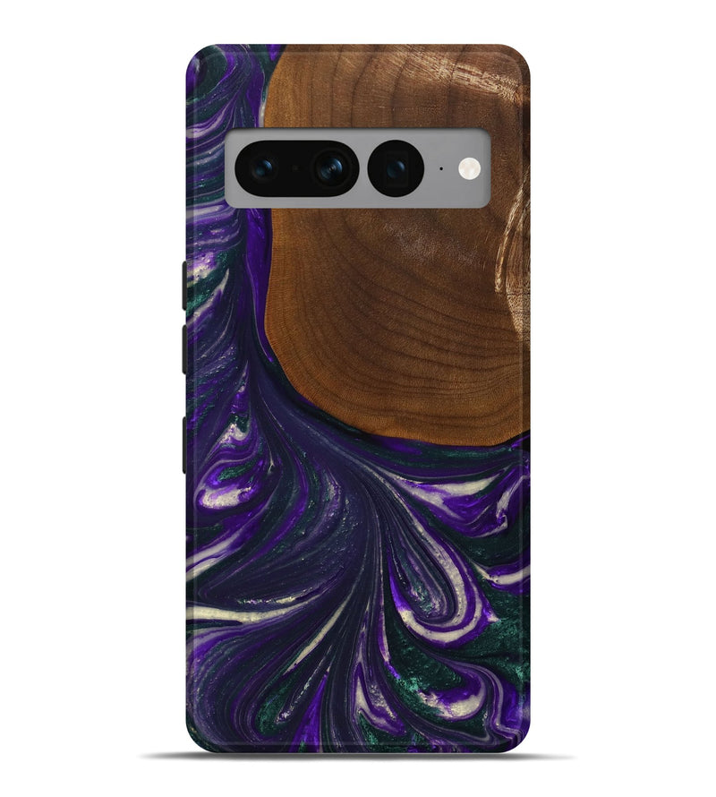 Pixel 7 Pro Wood+Resin Live Edge Phone Case - Katina (Purple, 702247)