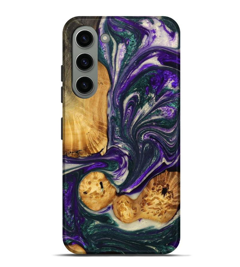 Galaxy S23 Plus Wood+Resin Live Edge Phone Case - Merle (Purple, 702248)
