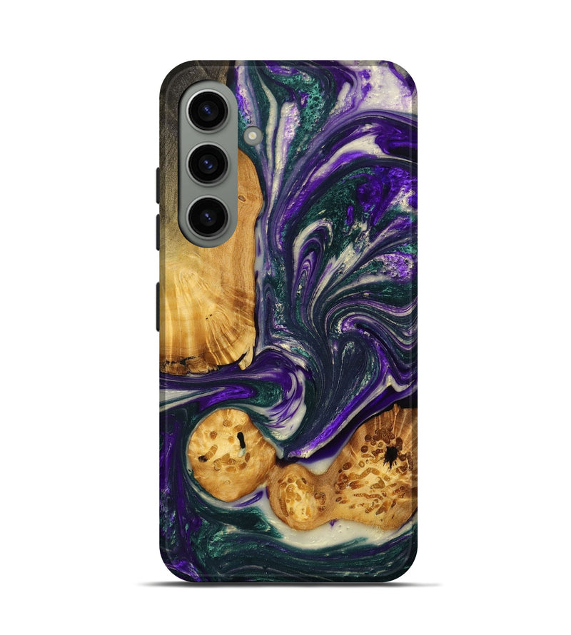 Galaxy S24 Wood+Resin Live Edge Phone Case - Merle (Purple, 702248)