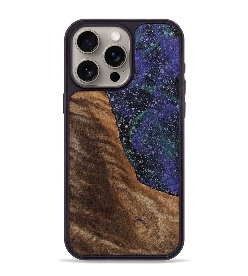 iPhone 15 Pro Max Wood+Resin Phone Case - Glen (Cosmos, 702259)