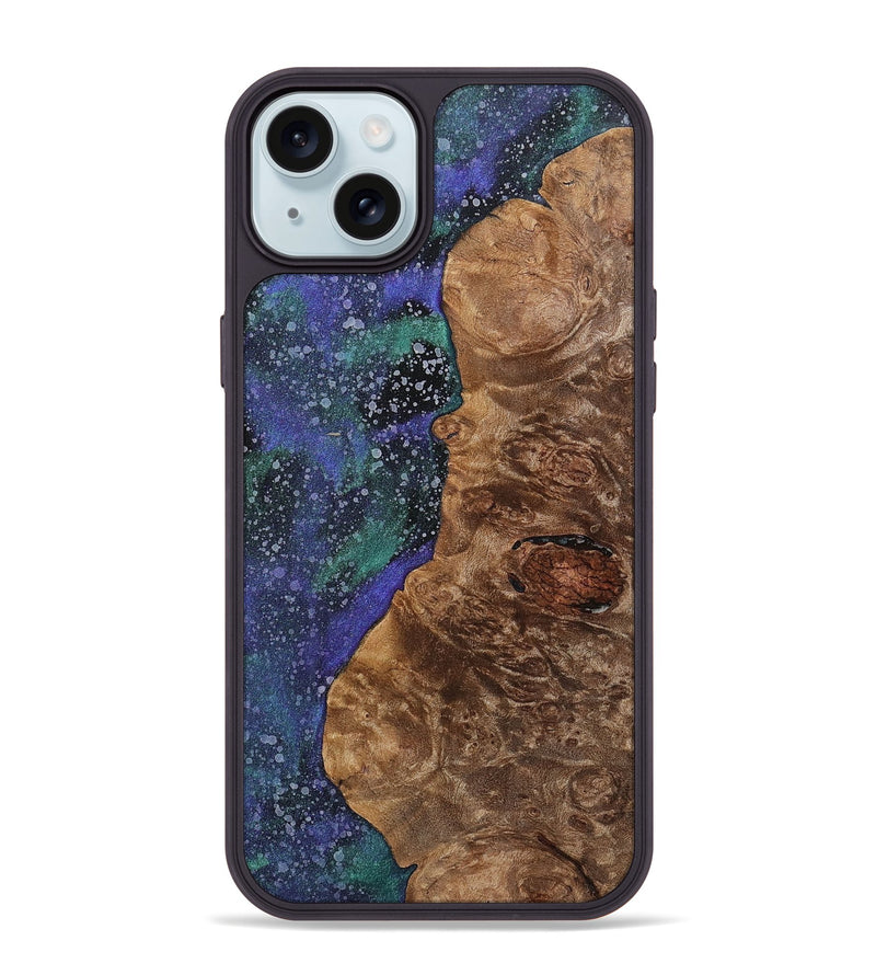 iPhone 15 Plus Wood+Resin Phone Case - Robert (Cosmos, 702261)