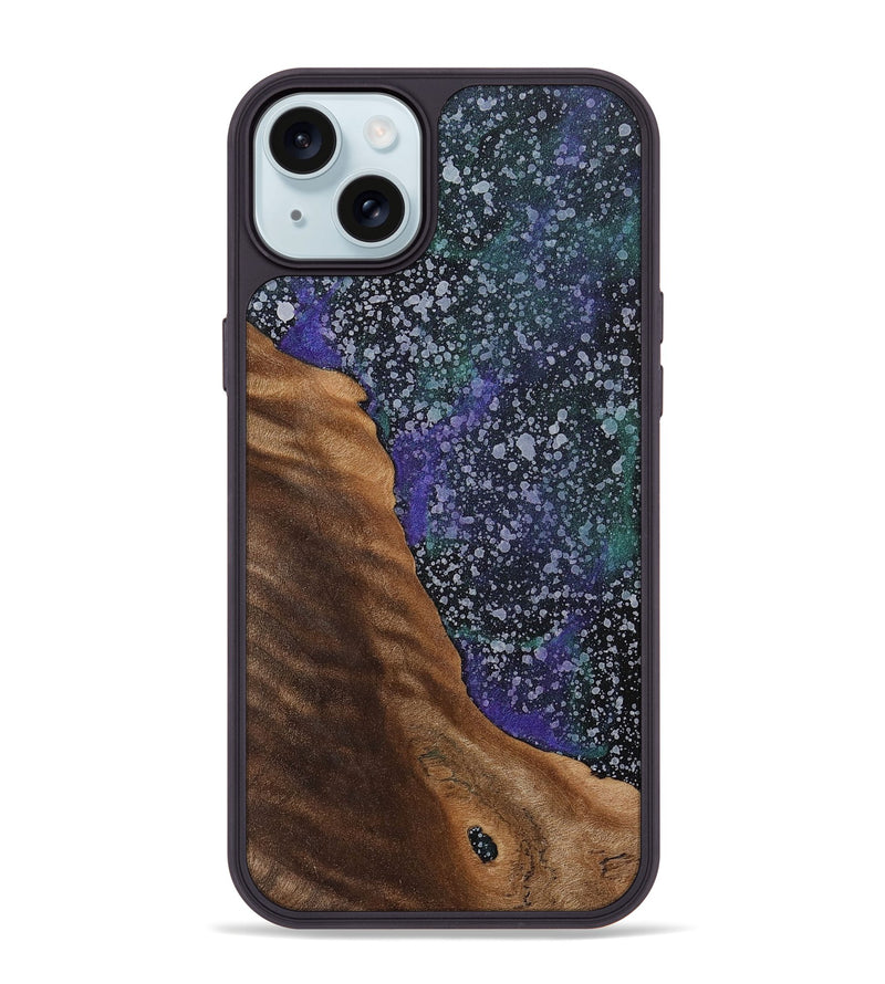iPhone 15 Plus Wood+Resin Phone Case - Zayn (Cosmos, 702263)