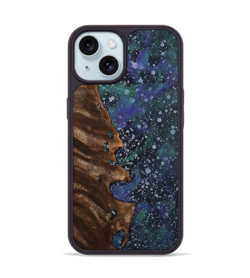 iPhone 15 Wood+Resin Phone Case - Gabriella (Cosmos, 702265)