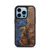 iPhone 14 Pro Wood+Resin Phone Case - Tevin (Cosmos, 702269)