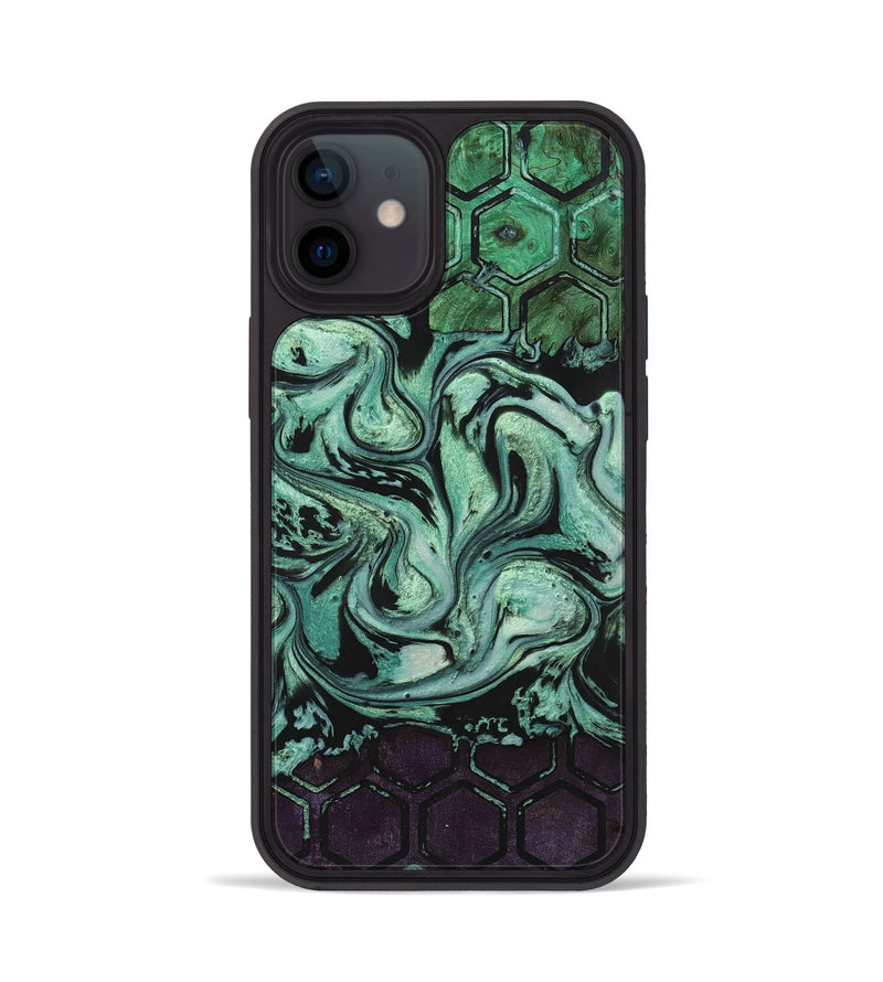 iPhone 12 Wood+Resin Phone Case - Logan (Pattern, 702270)
