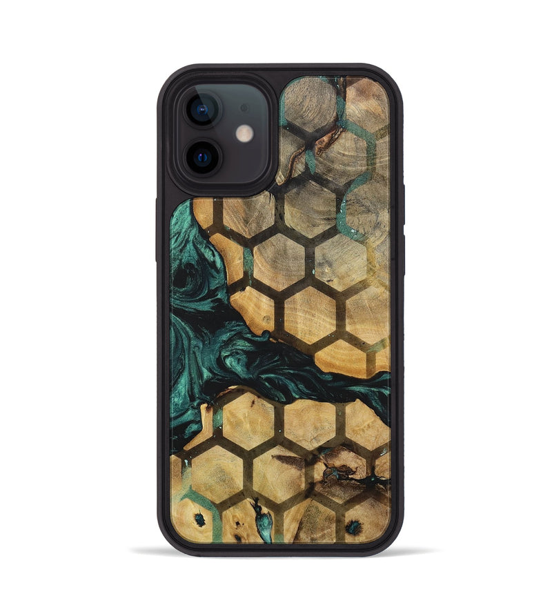 iPhone 12 Wood+Resin Phone Case - Brendon (Pattern, 702276)