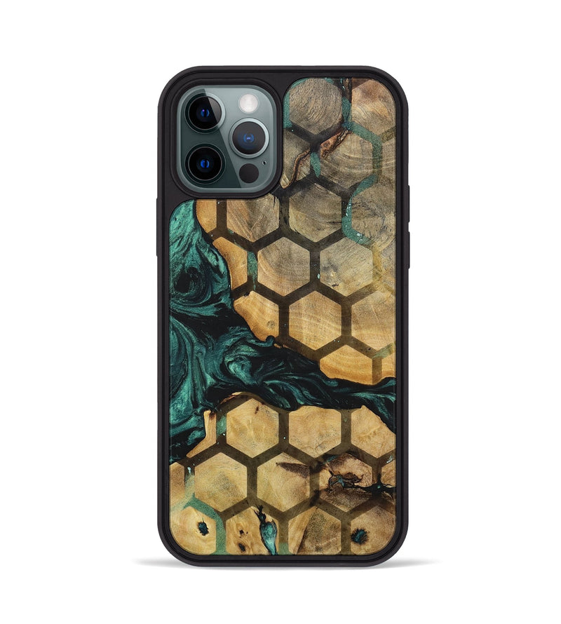iPhone 12 Pro Wood+Resin Phone Case - Brendon (Pattern, 702276)