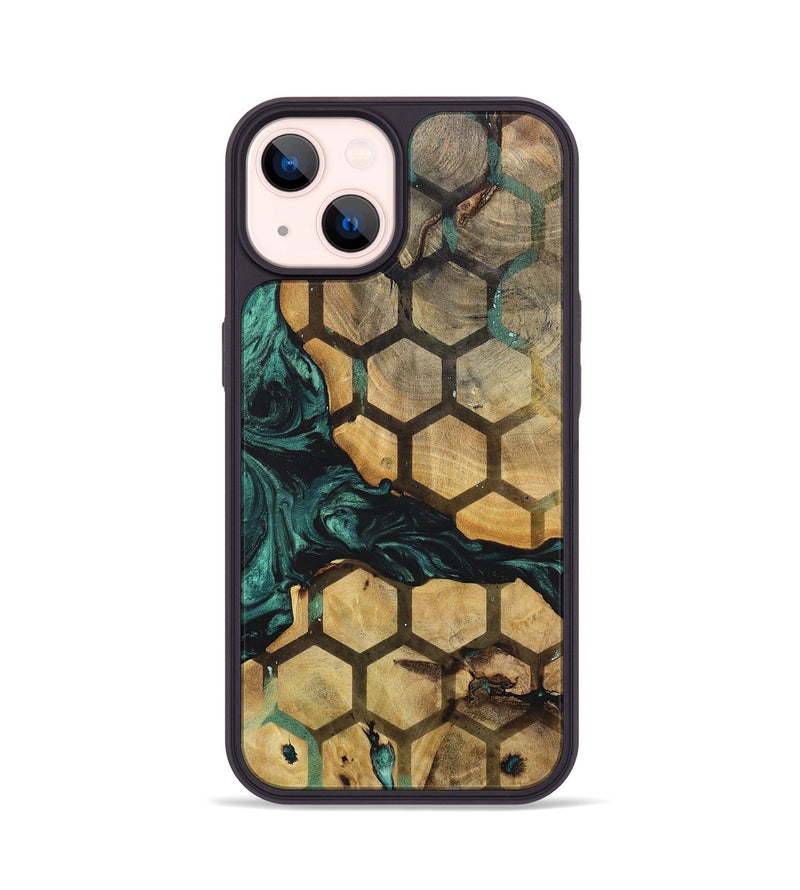 iPhone 14 Wood+Resin Phone Case - Brendon (Pattern, 702276)