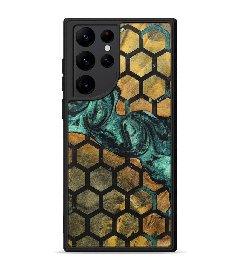 Galaxy S22 Ultra Wood+Resin Phone Case - Brynn (Pattern, 702283)