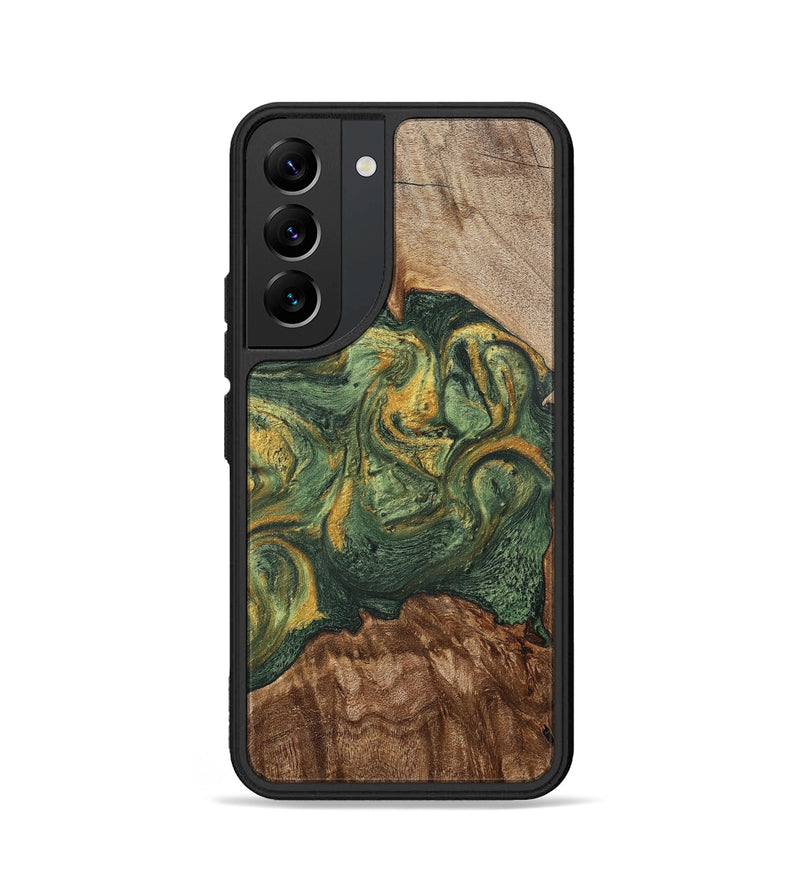 Galaxy S22 Wood+Resin Phone Case - Jayceon (Green, 702285)