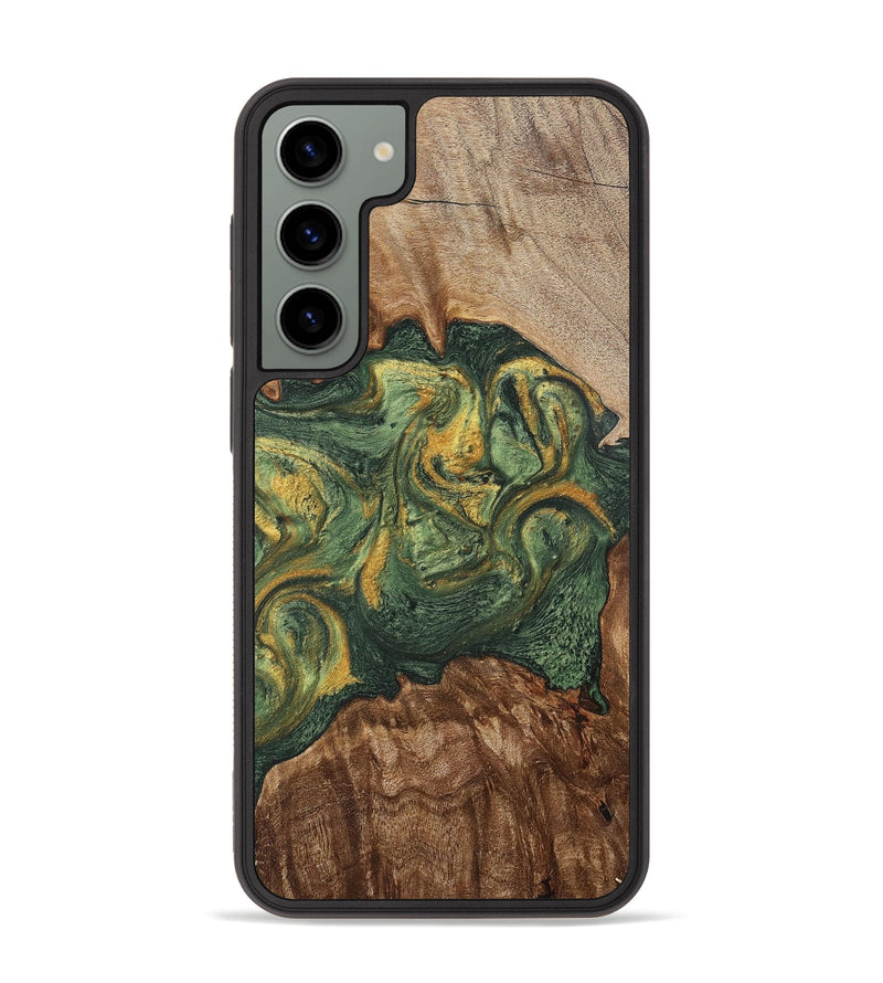 Galaxy S23 Plus Wood+Resin Phone Case - Jayceon (Green, 702285)