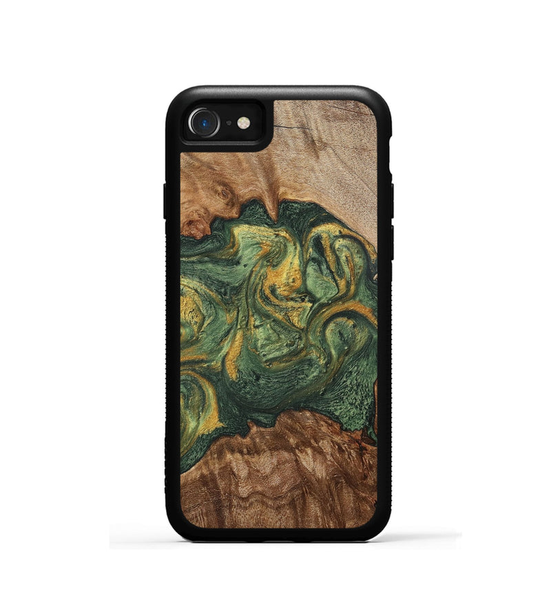 iPhone SE Wood+Resin Phone Case - Jayceon (Green, 702285)