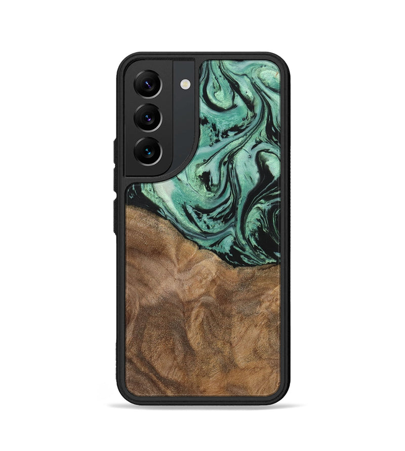 Galaxy S22 Wood+Resin Phone Case - Jewell (Green, 702289)