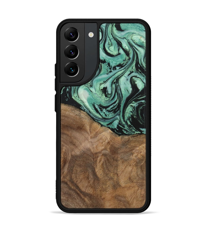 Galaxy S22 Plus Wood+Resin Phone Case - Jewell (Green, 702289)