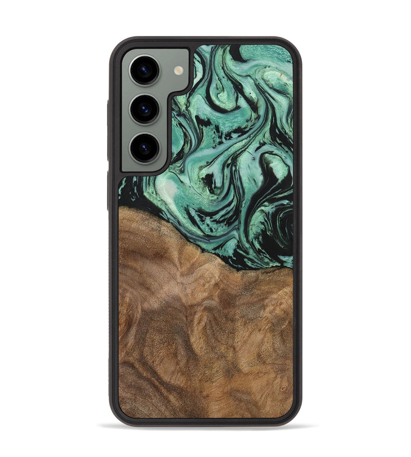 Galaxy S23 Plus Wood+Resin Phone Case - Jewell (Green, 702289)