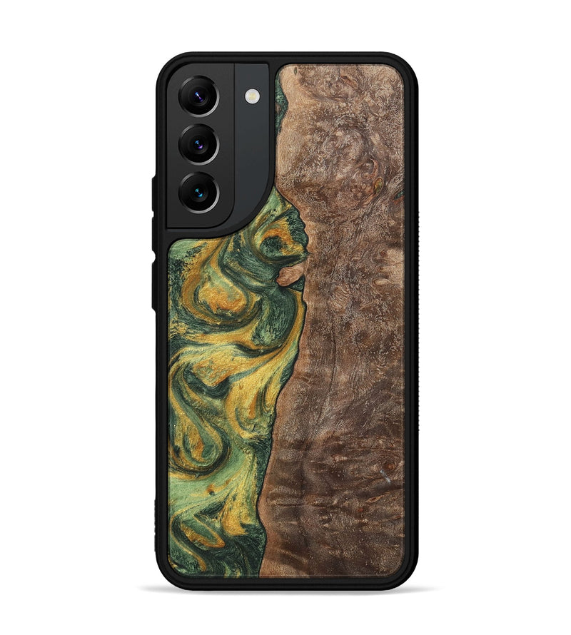 Galaxy S22 Plus Wood+Resin Phone Case - Hanna (Green, 702290)