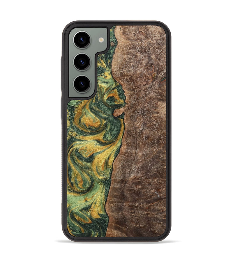 Galaxy S23 Plus Wood+Resin Phone Case - Hanna (Green, 702290)