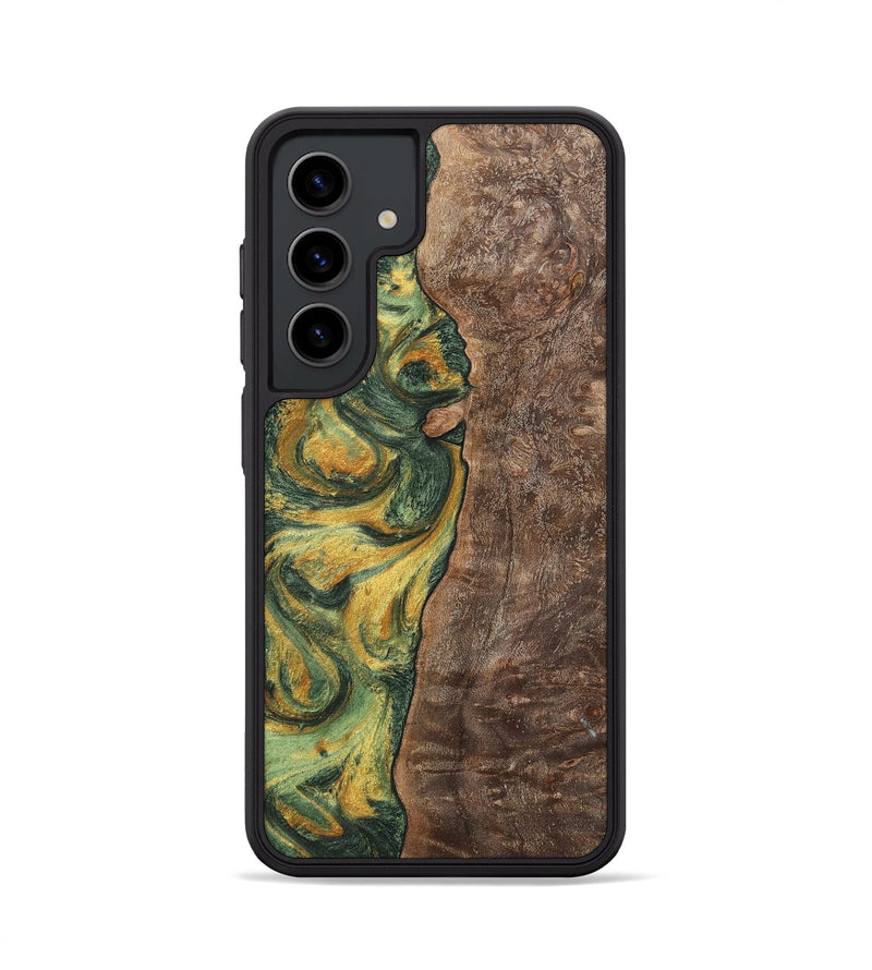 Galaxy S24 Wood+Resin Phone Case - Hanna (Green, 702290)
