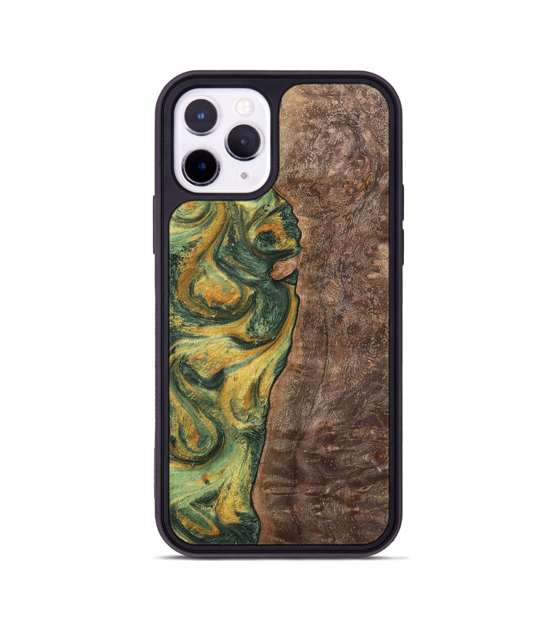 iPhone 11 Pro Wood+Resin Phone Case - Hanna (Green, 702290)