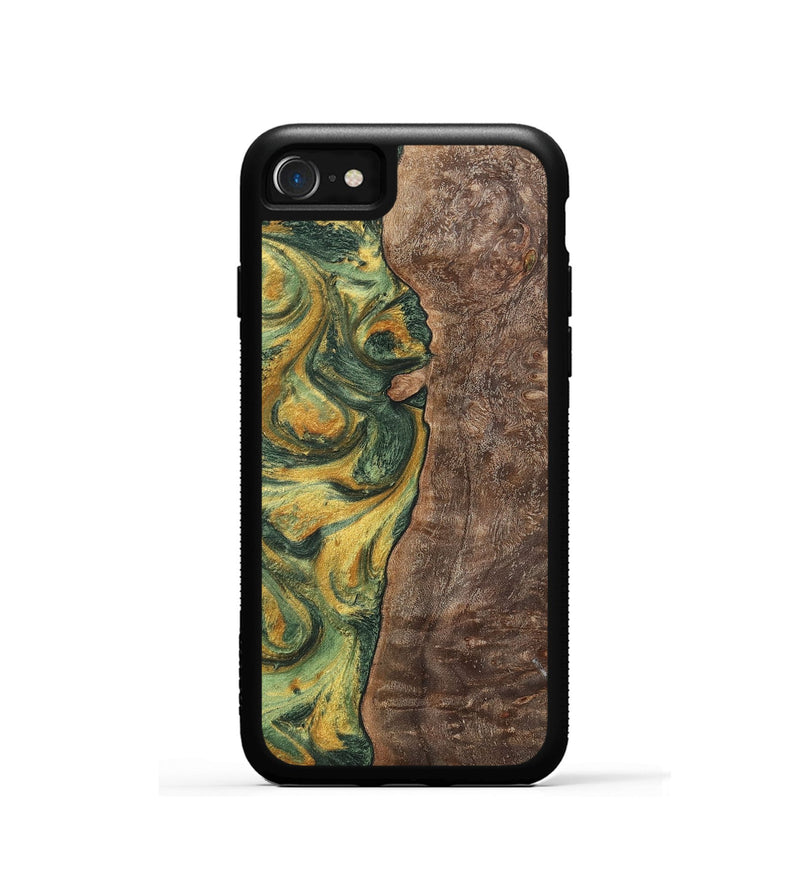 iPhone SE Wood+Resin Phone Case - Hanna (Green, 702290)