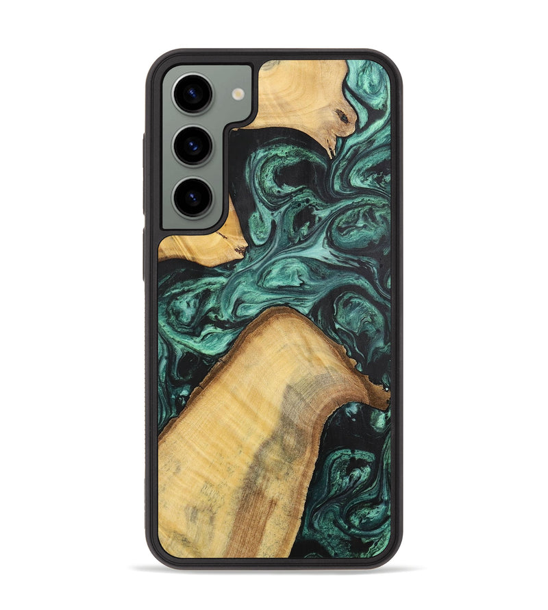 Galaxy S23 Plus Wood+Resin Phone Case - Hudson (Green, 702294)
