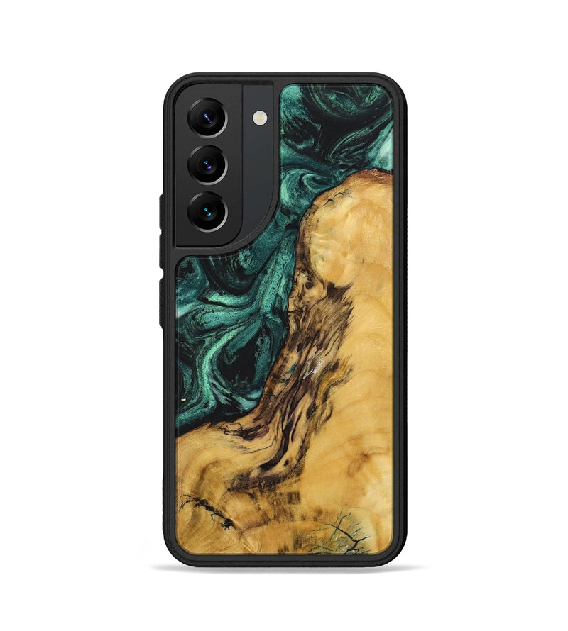 Galaxy S22 Wood+Resin Phone Case - Lane (Green, 702297)