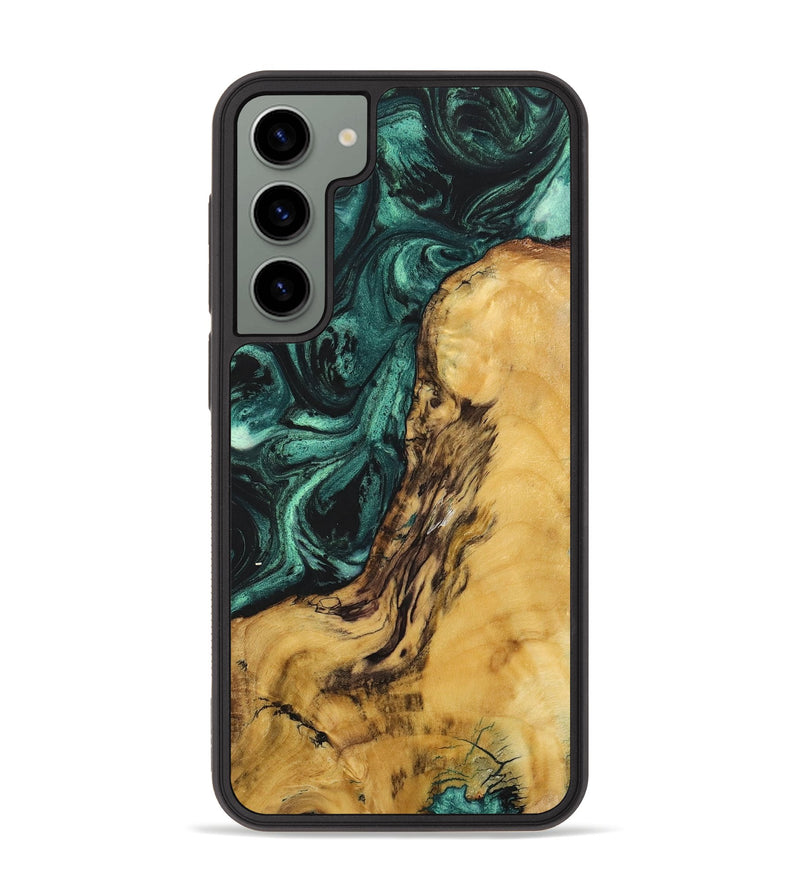 Galaxy S23 Plus Wood+Resin Phone Case - Lane (Green, 702297)