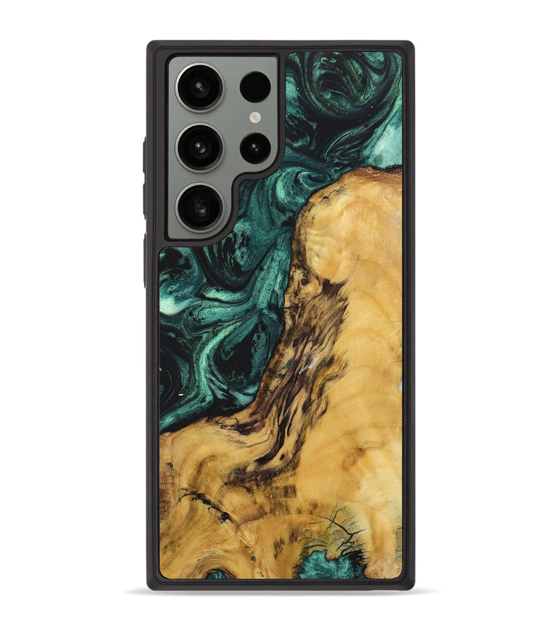 Galaxy S23 Ultra Wood+Resin Phone Case - Lane (Green, 702297)