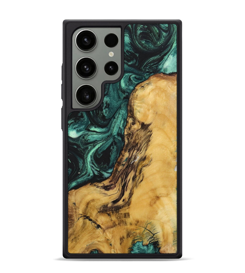 Galaxy S24 Ultra Wood+Resin Phone Case - Lane (Green, 702297)