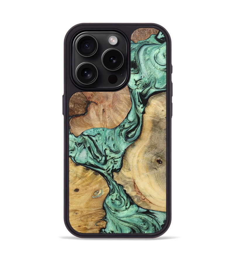 iPhone 15 Pro Wood+Resin Phone Case - Maddox (Mosaic, 702305)
