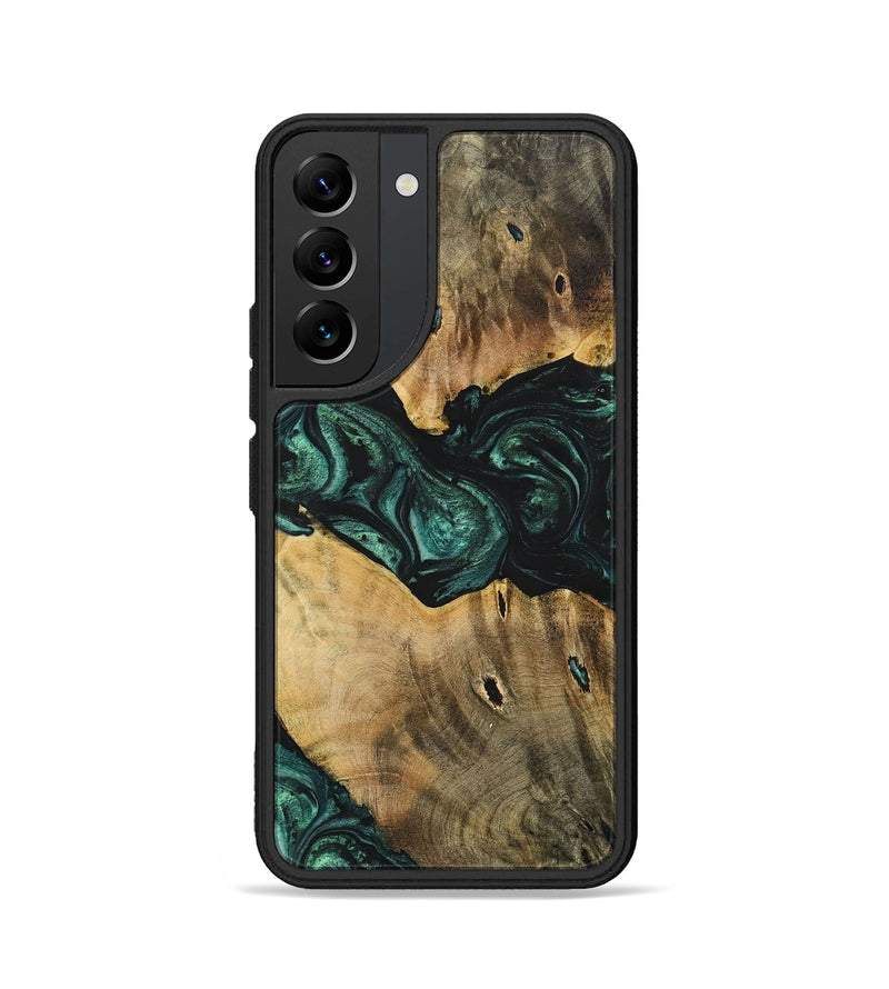 Galaxy S22 Wood+Resin Phone Case - Jonah (Green, 702326)