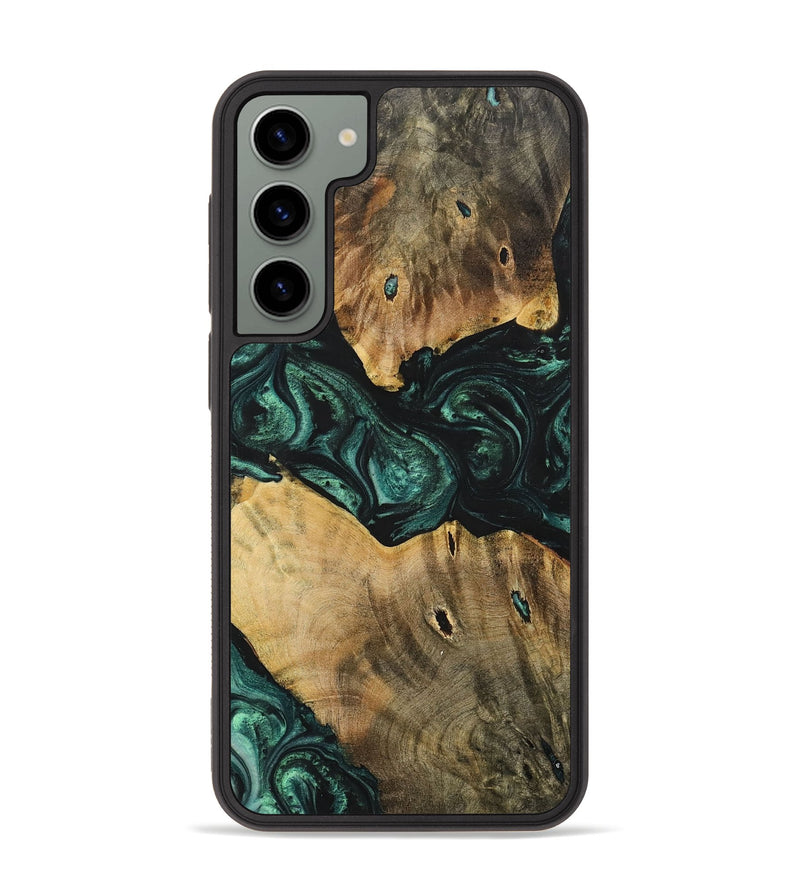 Galaxy S23 Plus Wood+Resin Phone Case - Jonah (Green, 702326)