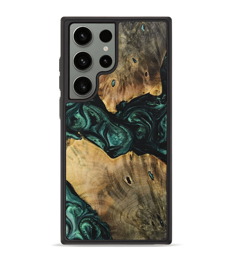 Galaxy S23 Ultra Wood+Resin Phone Case - Jonah (Green, 702326)