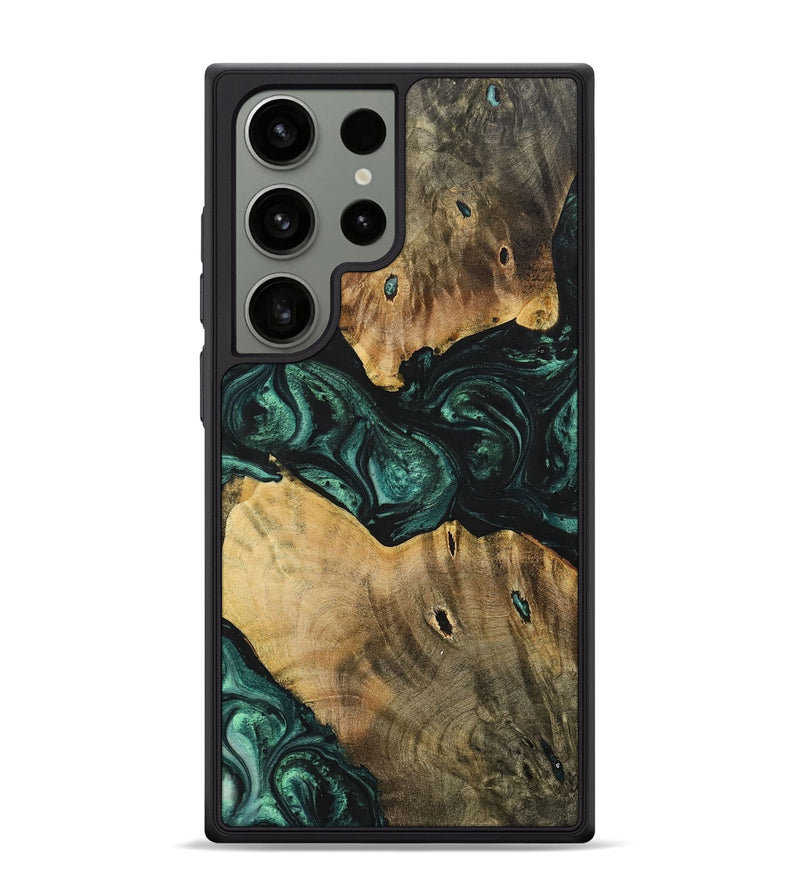 Galaxy S24 Ultra Wood+Resin Phone Case - Jonah (Green, 702326)