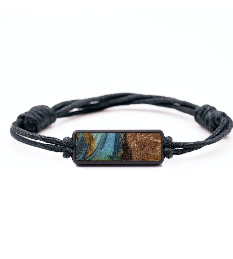 Classic Wood+Resin Bracelet - Felicity (Teal & Gold, 702370)