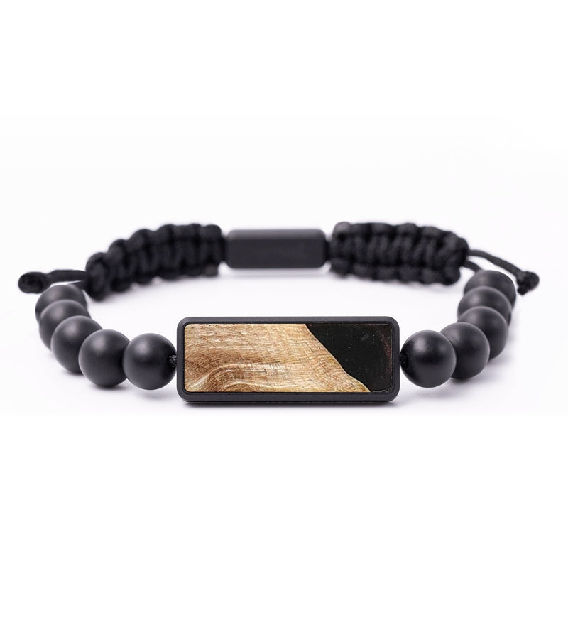 Onyx Bead Wood+Resin Bracelet - Imani (Pure Black, 702478)