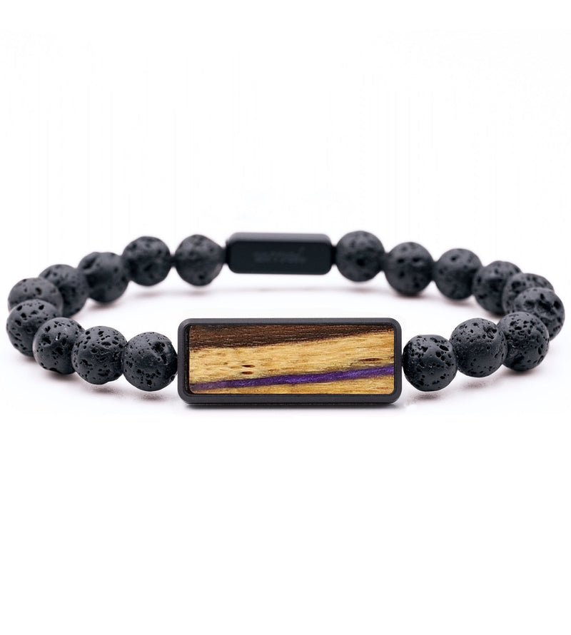 Lava Bead Wood+Resin Bracelet - Jo (Wood Burl, 702507)