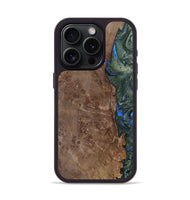 iPhone 15 Pro Wood+Resin Phone Case - Franklin (Wood Burl, 702533)