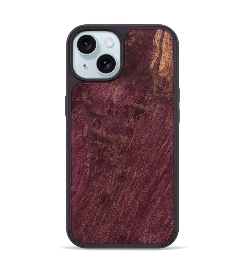 iPhone 15 Wood+Resin Phone Case - Darla (Wood Burl, 702535)