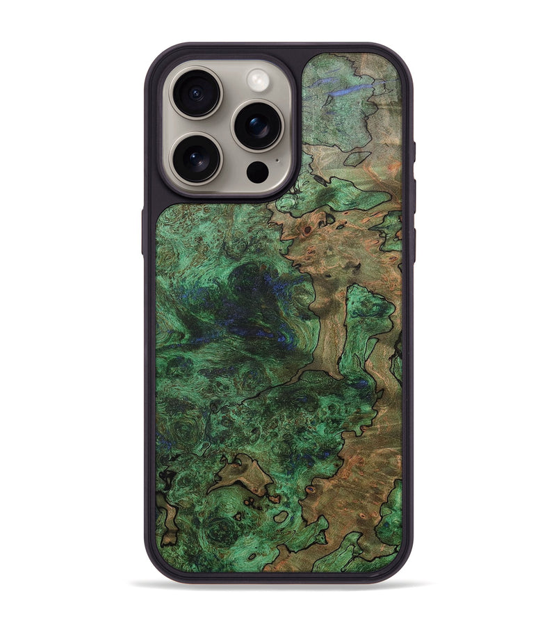iPhone 15 Pro Max Wood+Resin Phone Case - Shanice (Wood Burl, 702539)