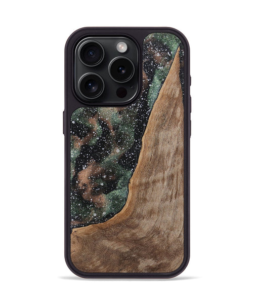 iPhone 15 Pro Wood+Resin Phone Case - Esmeralda (Cosmos, 702564)